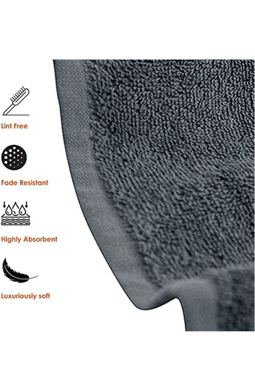 J&v Textiles J And V Textiles Set Of 6 Plush Towels In Gray