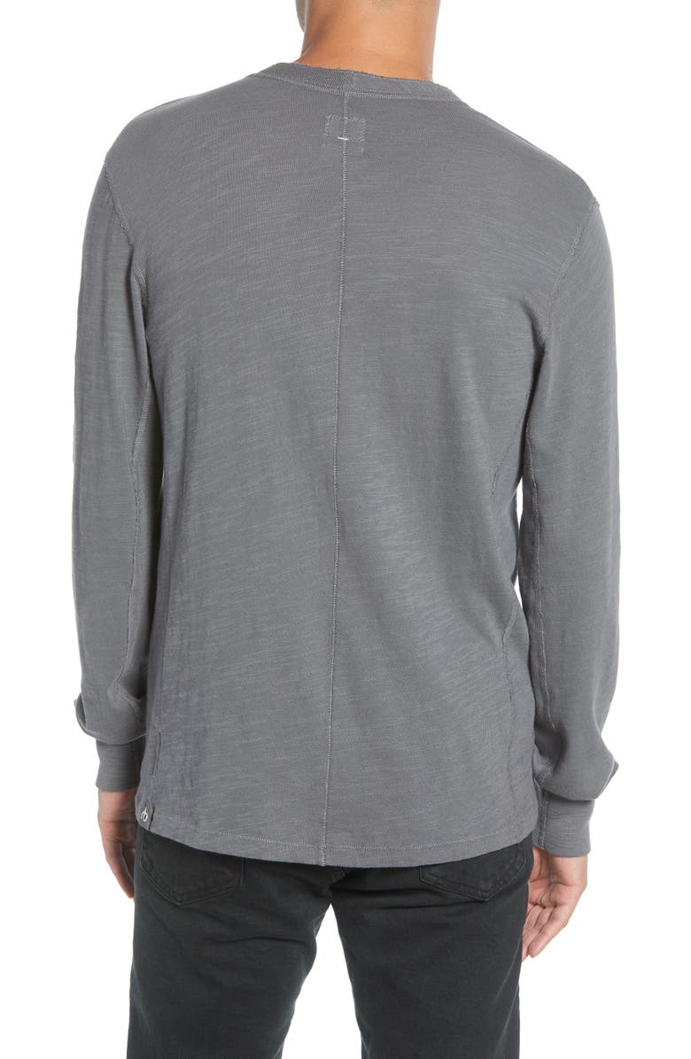 rag & bone Classic Slim Fit Henley, Alternate, color, Dark Grey