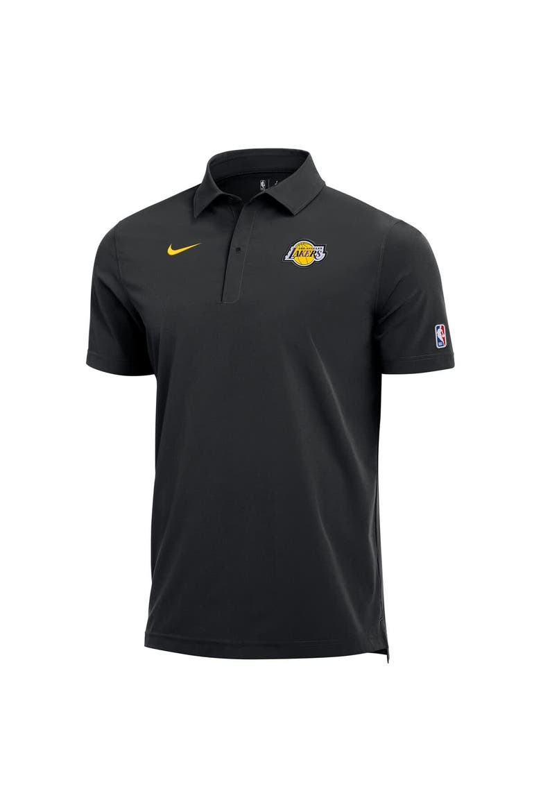 Men's Nike  Black Los Angeles Lakers 2025/26 Authentic Dri-FIT Coaches Polo, Alternate, color, Black