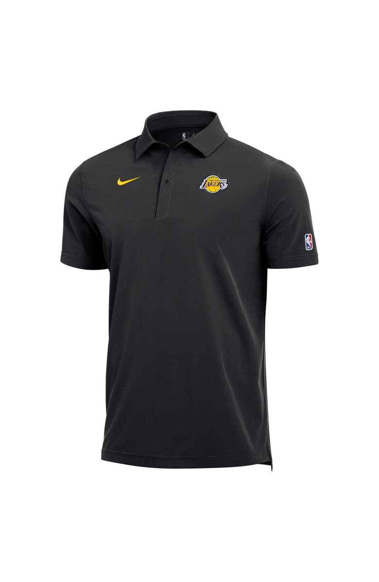Nike Men's Nike  Black Los Angeles Lakers 2025/26 Authentic Dri-FIT Coaches Polo, Alternate, color, Black