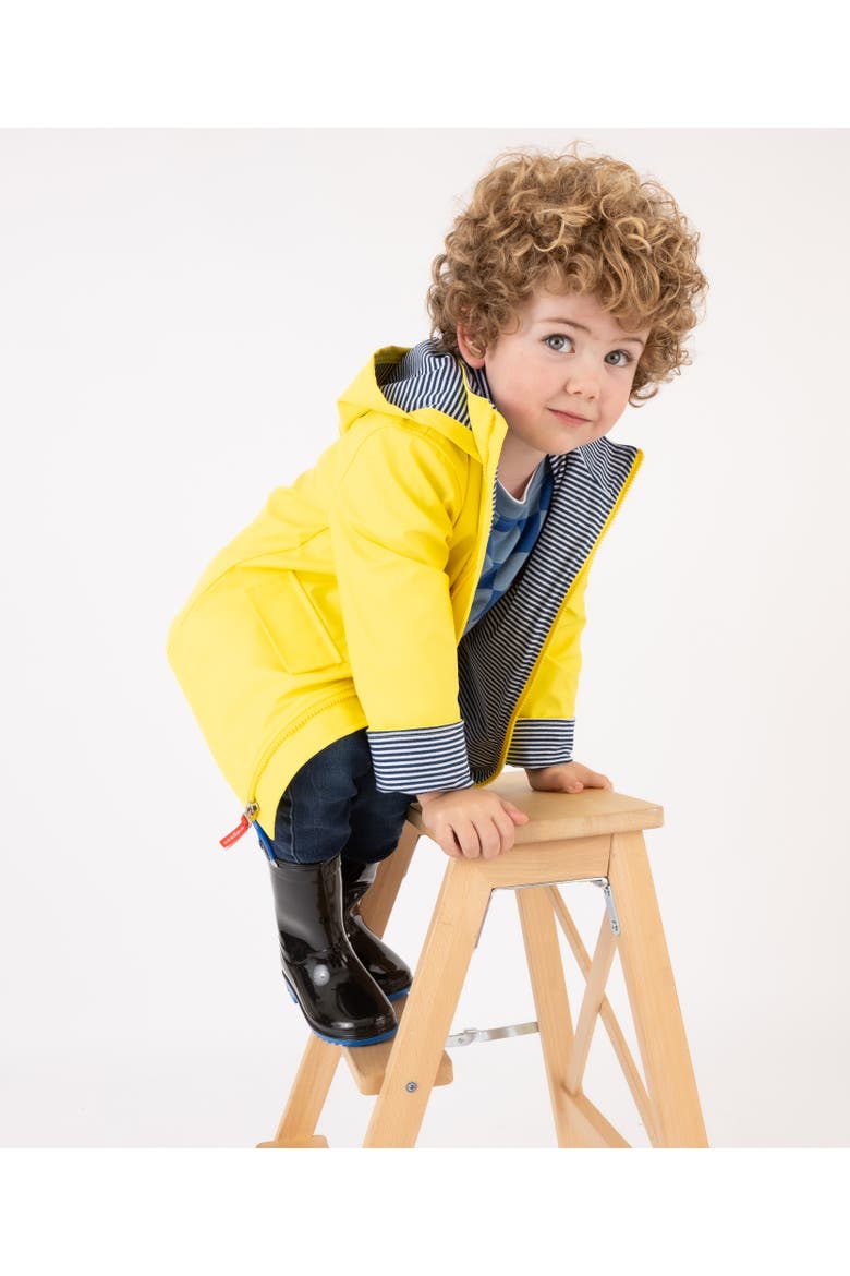 Zip Front Hooded Raincoat, Alternate, color, Cyber Yellow