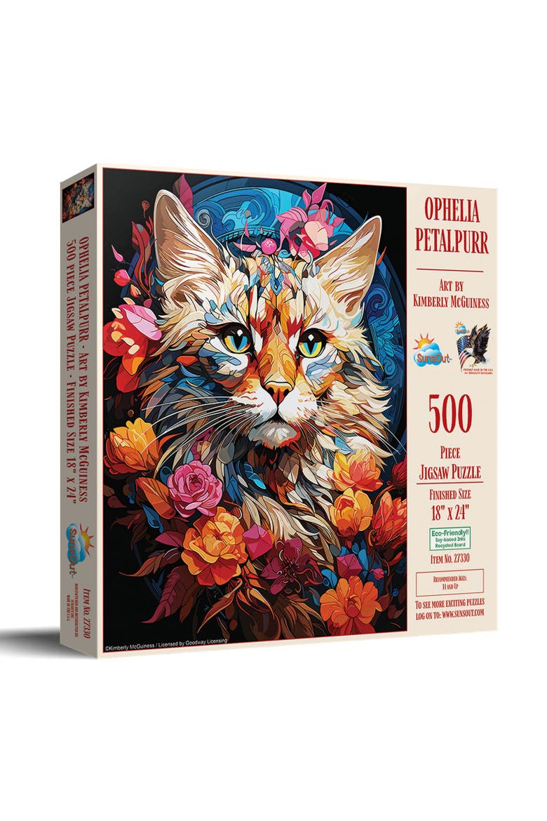 Ophelia Petalpurr 500 piece Jigsaw Puzzle for Adults, Main, color, Multicolor