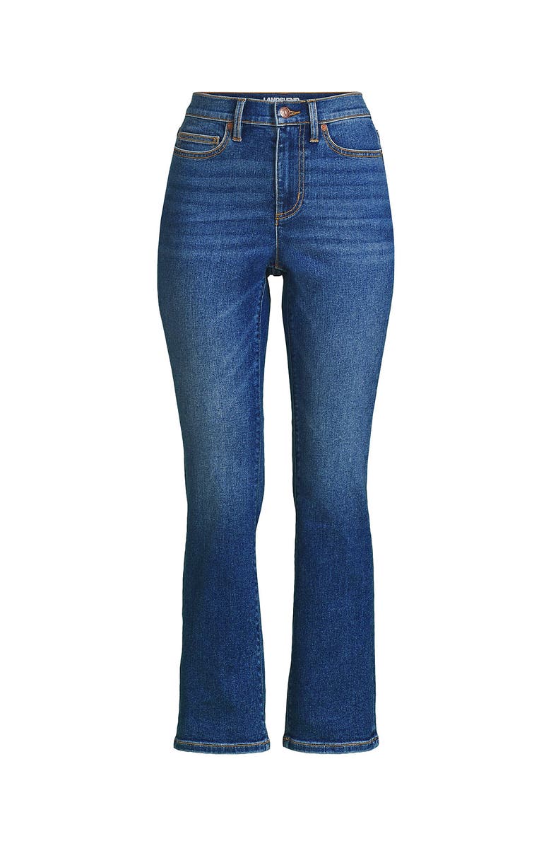 Lands' End Recover Denim High Rise Kick Flare Crop Jeans, Alternate, color,