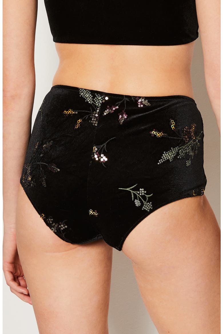Magique Beaded Sequin Boyleg Panties, Alternate, color, BLACK