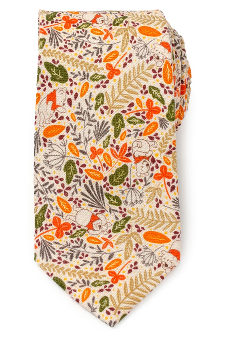 x Disney Winnie the Pooh Linen Tie, Main, color, TAN