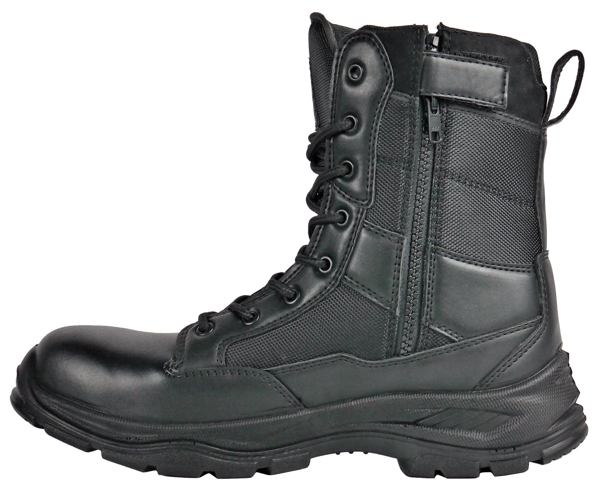 Hoss Boot Company HOSS Watchman 8 Inch Soft Toe Side Zip Work Boot, Alternate, color, Black