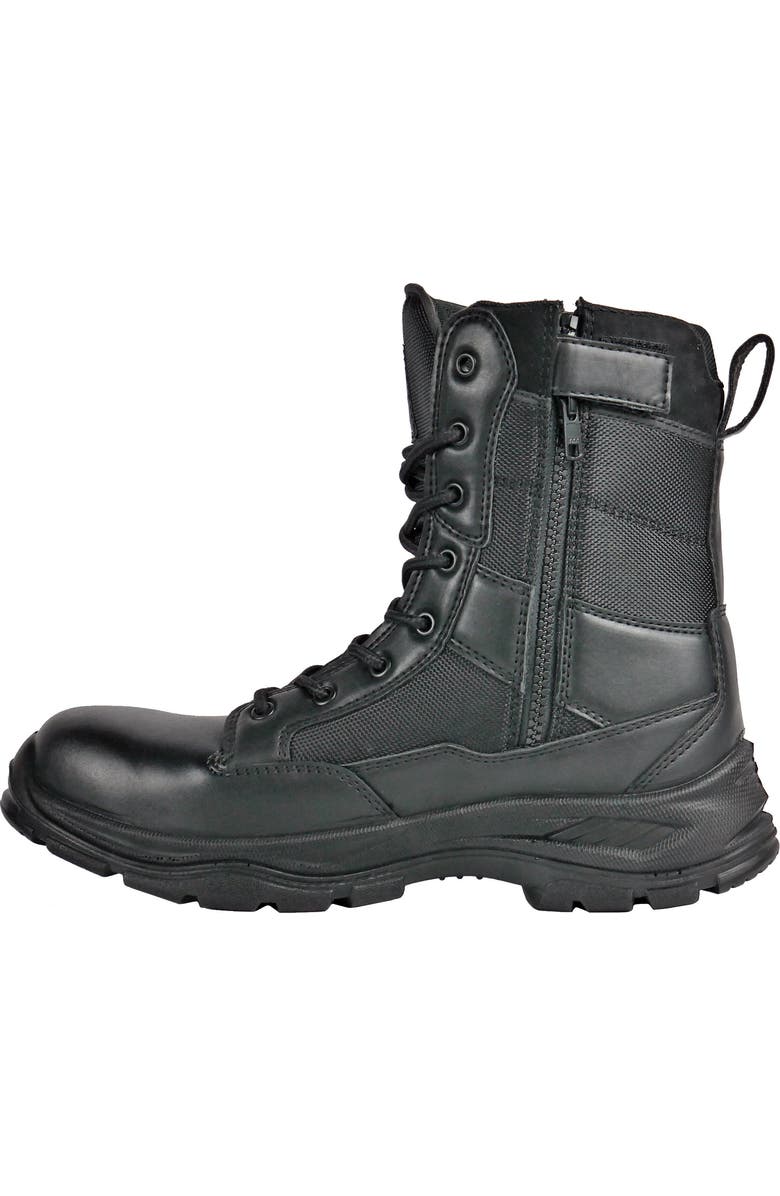 Hoss Boot Company HOSS Watchman 8 Inch Soft Toe Side Zip Work Boot, Alternate, color, Black