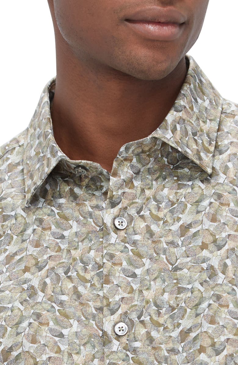 Bugatchi L/S JULIAN WOVEN SHAPED, Alternate, color, Khaki