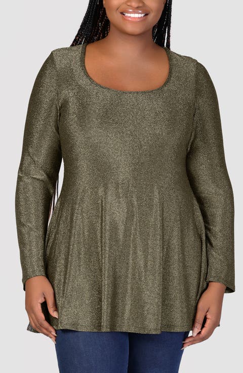 Metallic Tunic Top