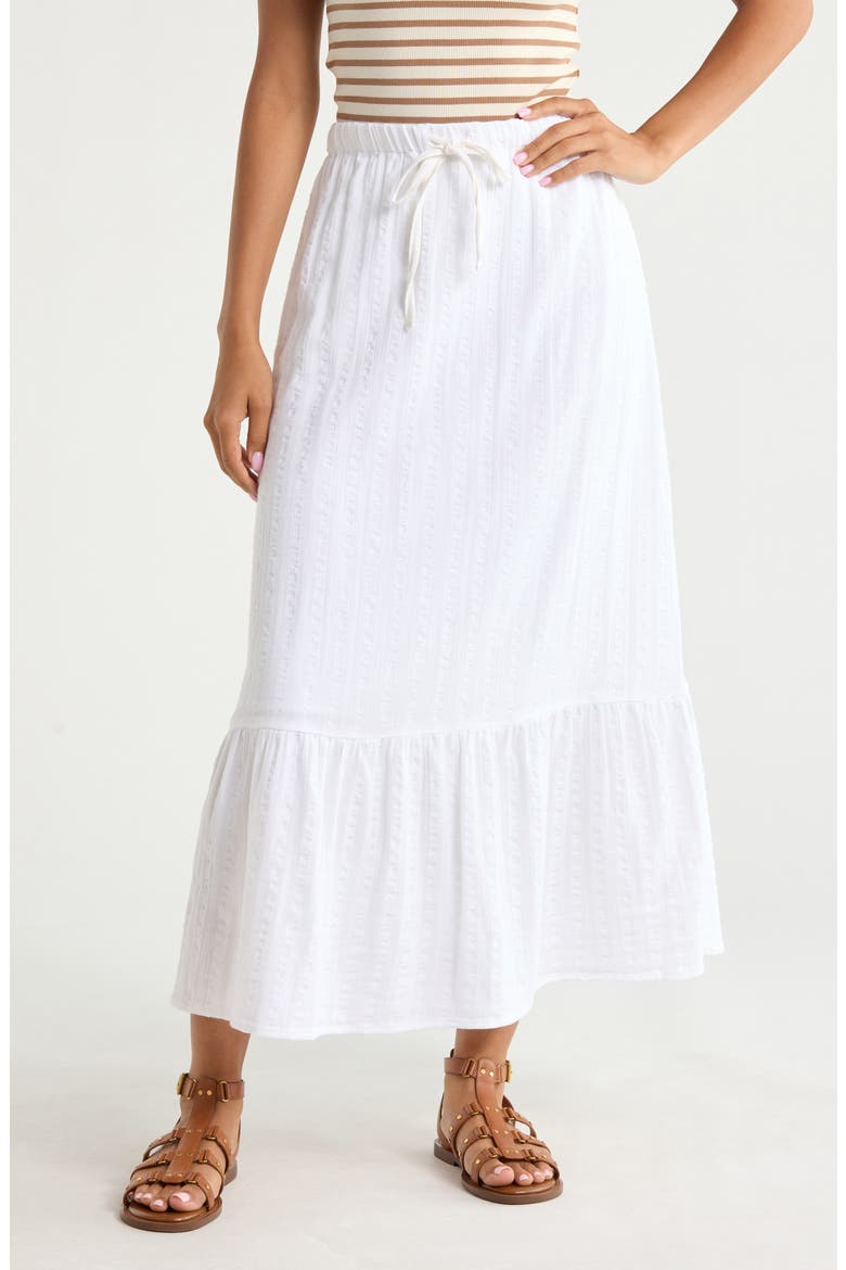Dune Tie Waist Maxi Skirt, Main, color, WHITE