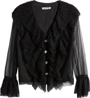 NIKKI LUND Gloria Ruffle Cardigan