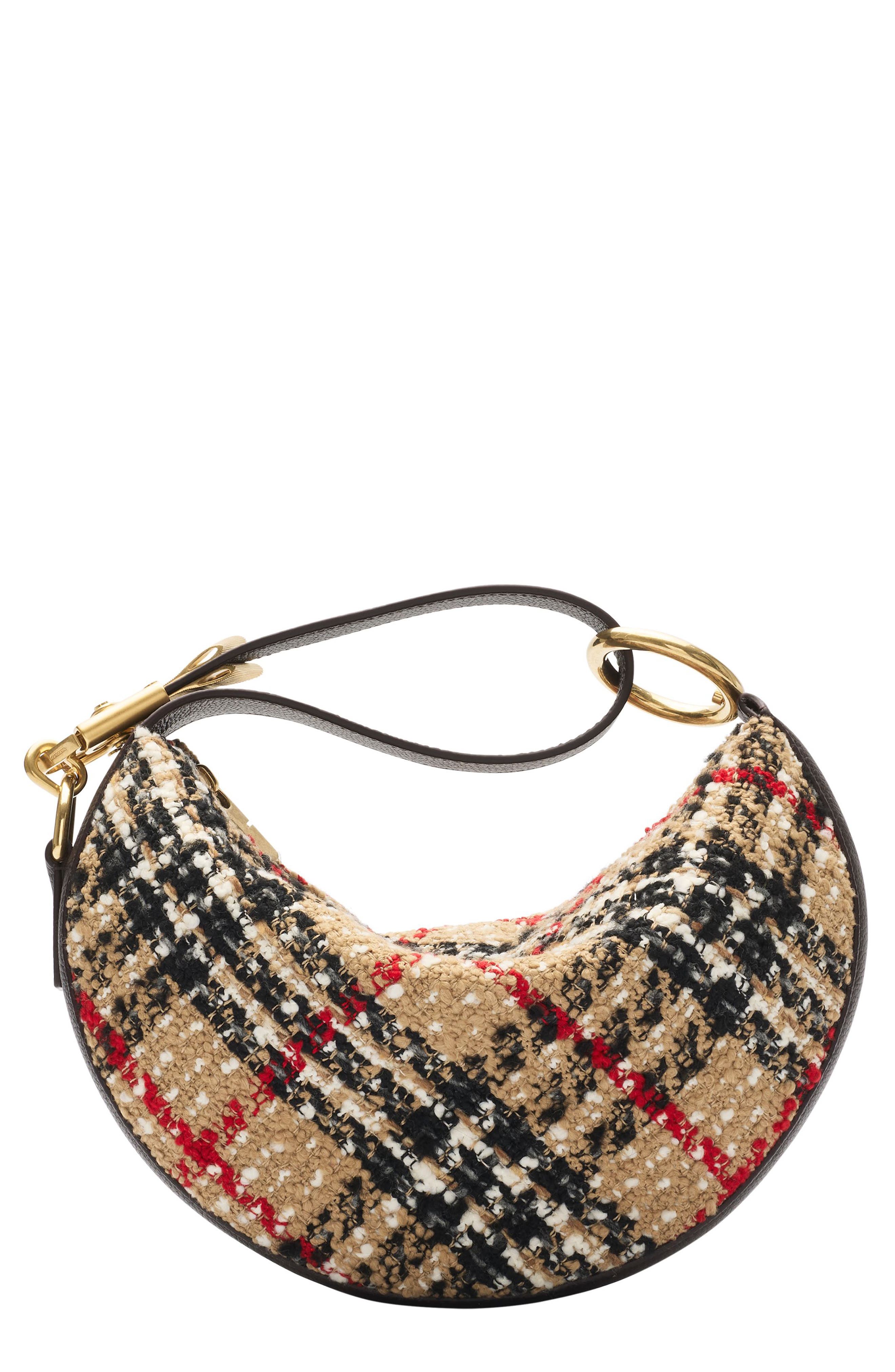 Burberry Knight Check Bouclé Bag, Main, color, 