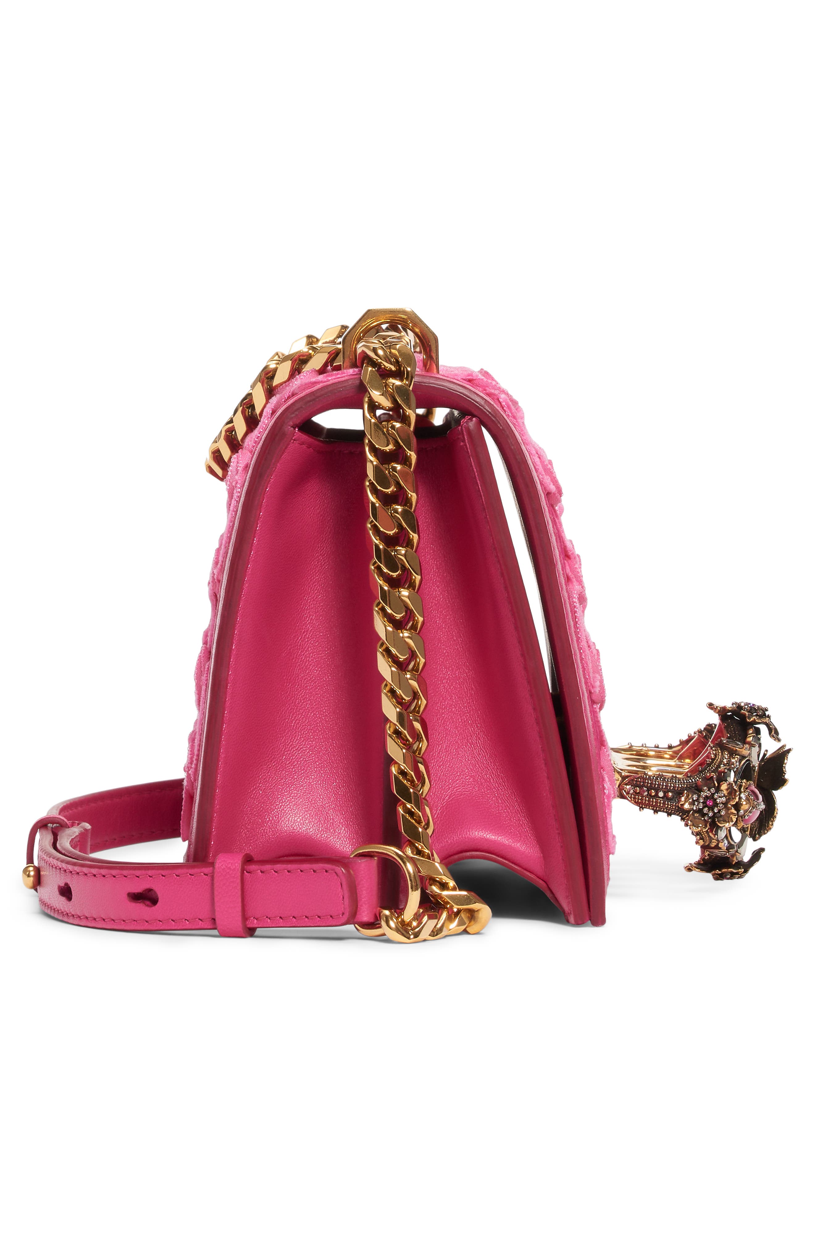McQueen Alexander McQueen Small Butterfly Knuckle Shoulder Bag, Alternate, color, 