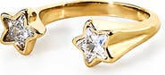 Meideya Crystal Double Star Ring