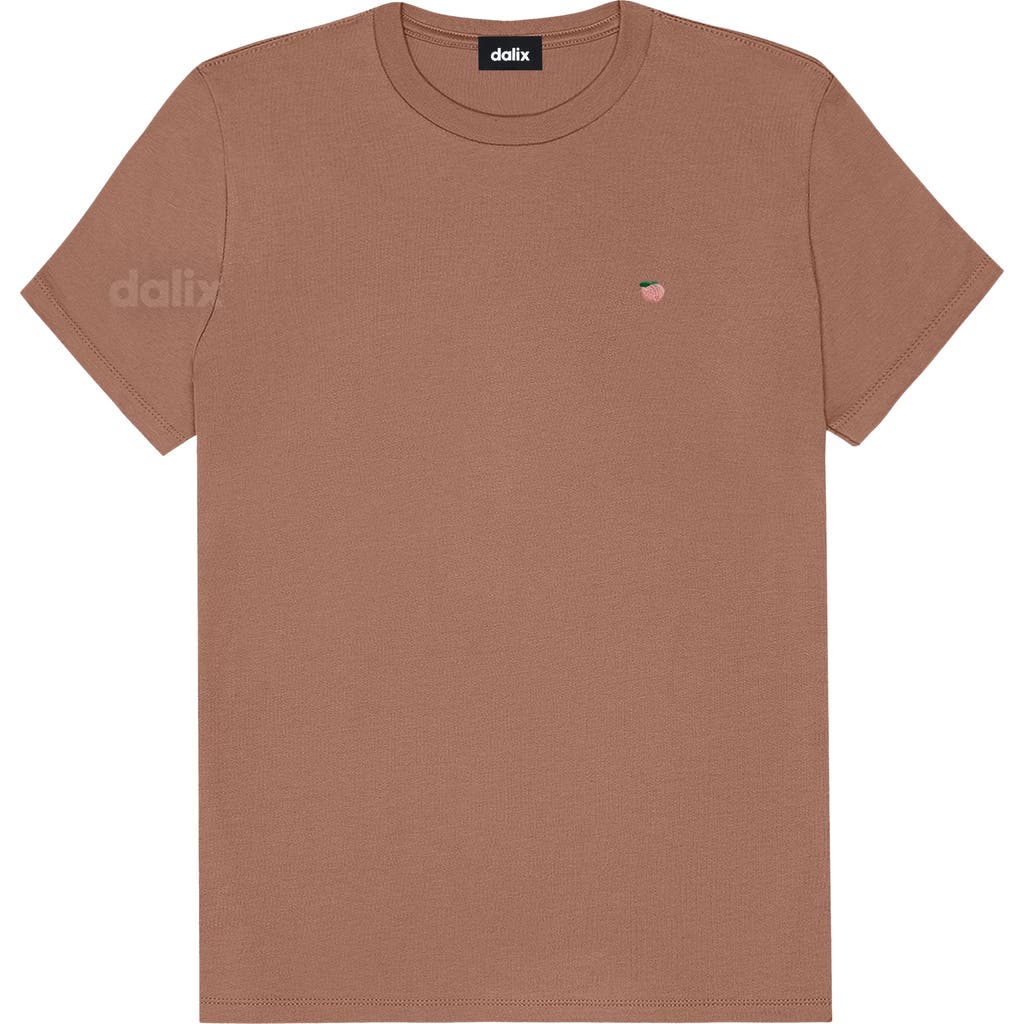 Dalix Womens Lil Peach Jersey Tee In Brown
