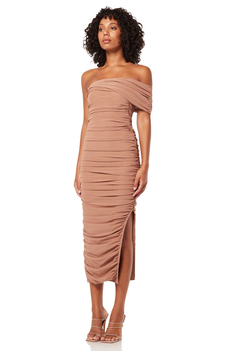 Elliatt Miley Ruched Strapless Dress, Alternate, color,