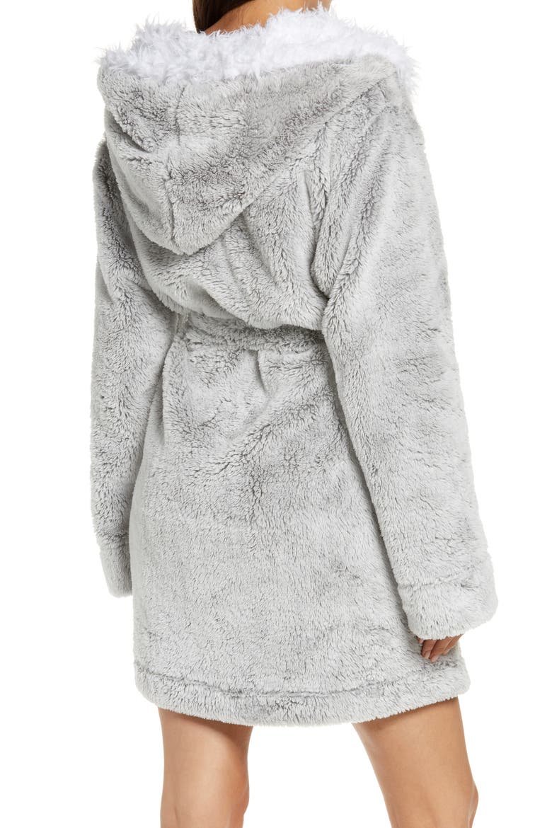 Intimates Be Mine Hooded Robe, Alternate, color, ASH