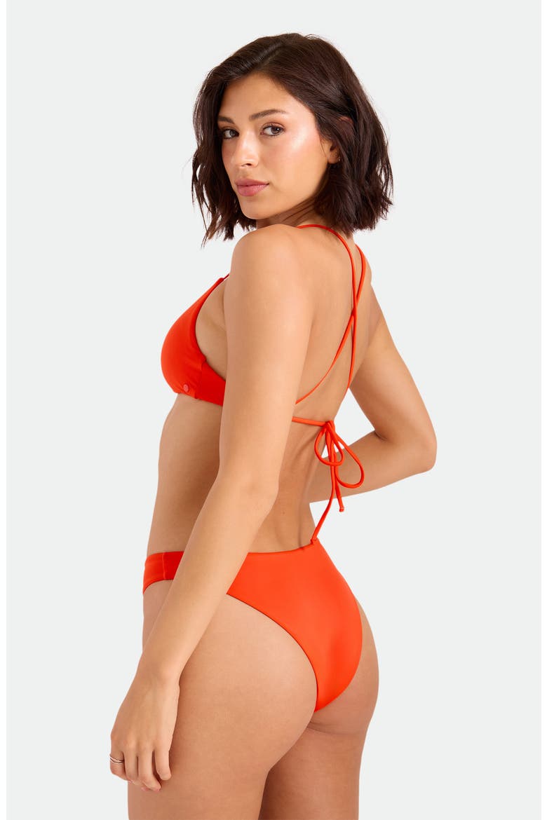 Simply Seamless Twist Front Bikini Top, Alternate, color, PERSIMMON