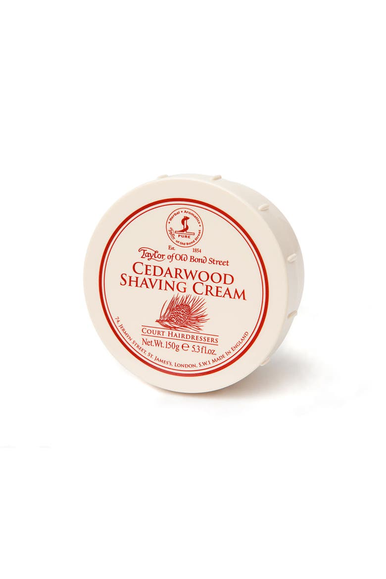 Cedarwood Shaving Cream Bowl, Main, color, White