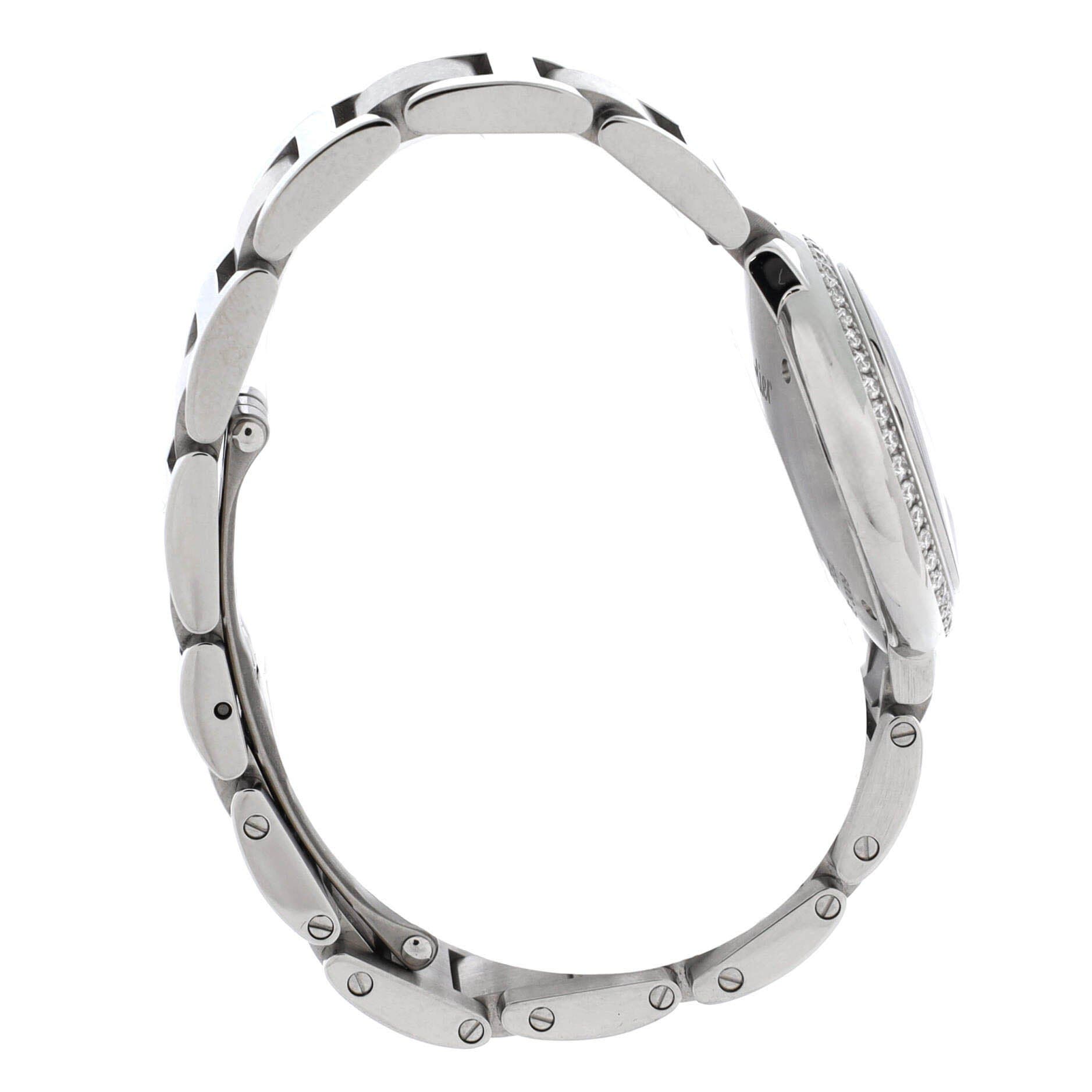 Ballon Bleu de Cartier Quartz Watch Stainless Steel with Diamond Bezel and Markers 28, Alternate, color, Metallic Silver