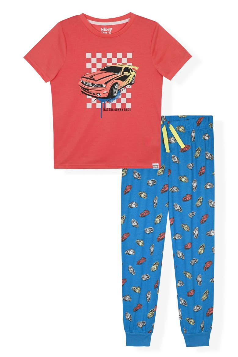 Kids' Graphic T-Shirt & Joggers Pajama Set, Main, color, ORANGE