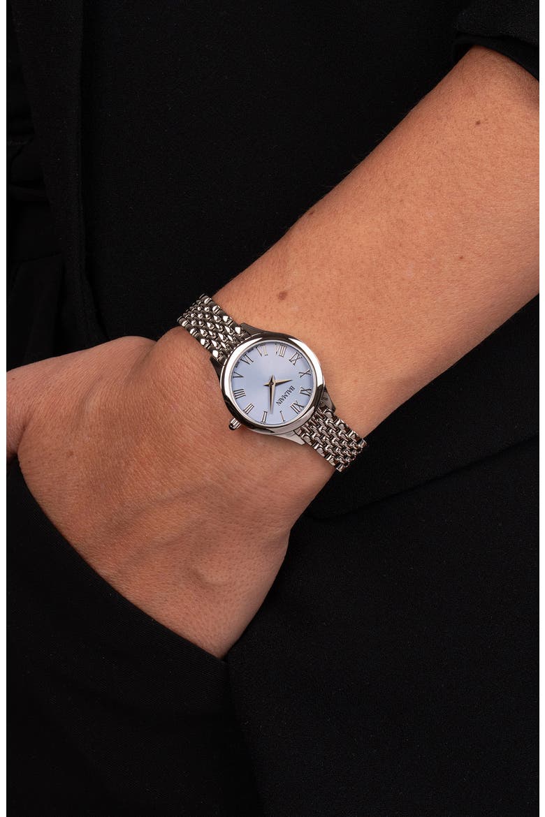 de Balmain Bracelet Watch, 25mm, Alternate, color, LIGHT BLUE/ STAINLESS STEEL