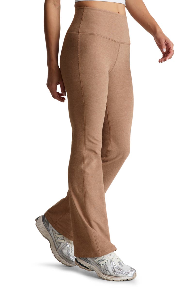 Beyond Yoga Practice Space Dye High Waist Pants, Alternate, color, Desert Sand Heather