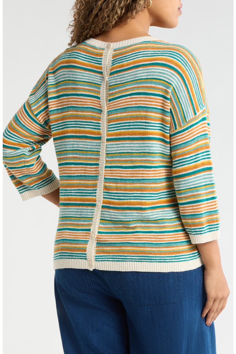 Knavock Stripe Cotton & Linen Sweater, Alternate, color, DITTANY AMBER MULTI