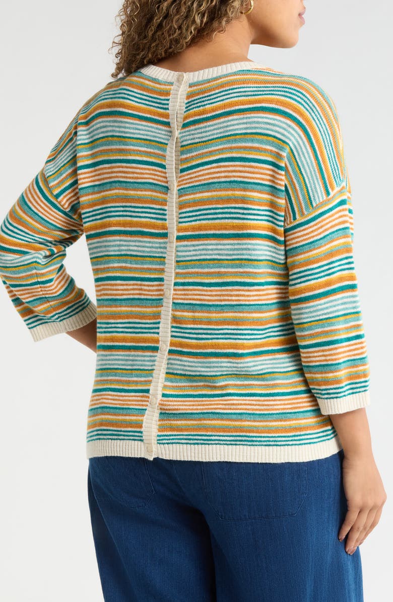 Seasalt Cornwall Knavock Stripe Cotton & Linen Sweater, Alternate, color, Dittany Amber Multi