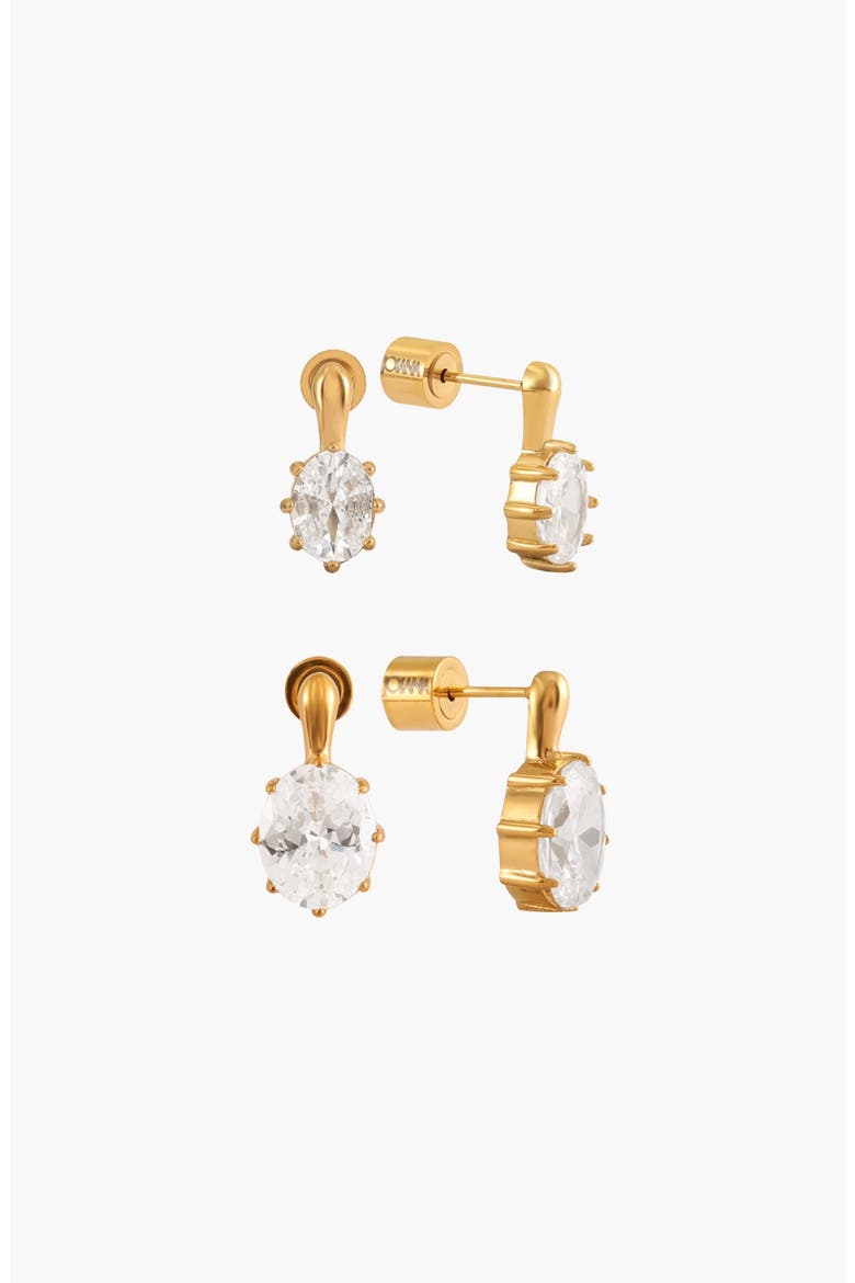 The Romy Stack Earrings, Main, color, Crystal