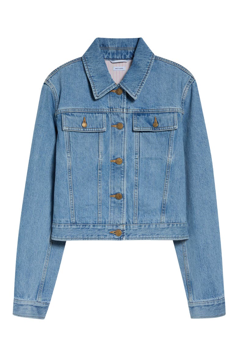 Shrunken Selvedge Denim Jacket, Main, color, LIGHT BLUE