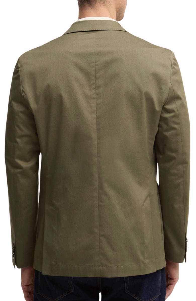 Barbour Bellamy Tailored Fit Stretch Cotton Blazer, Alternate, color, Olive