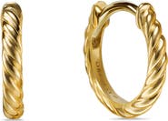 David Yurman Sculpted Cable Huggie Hoop Earrings