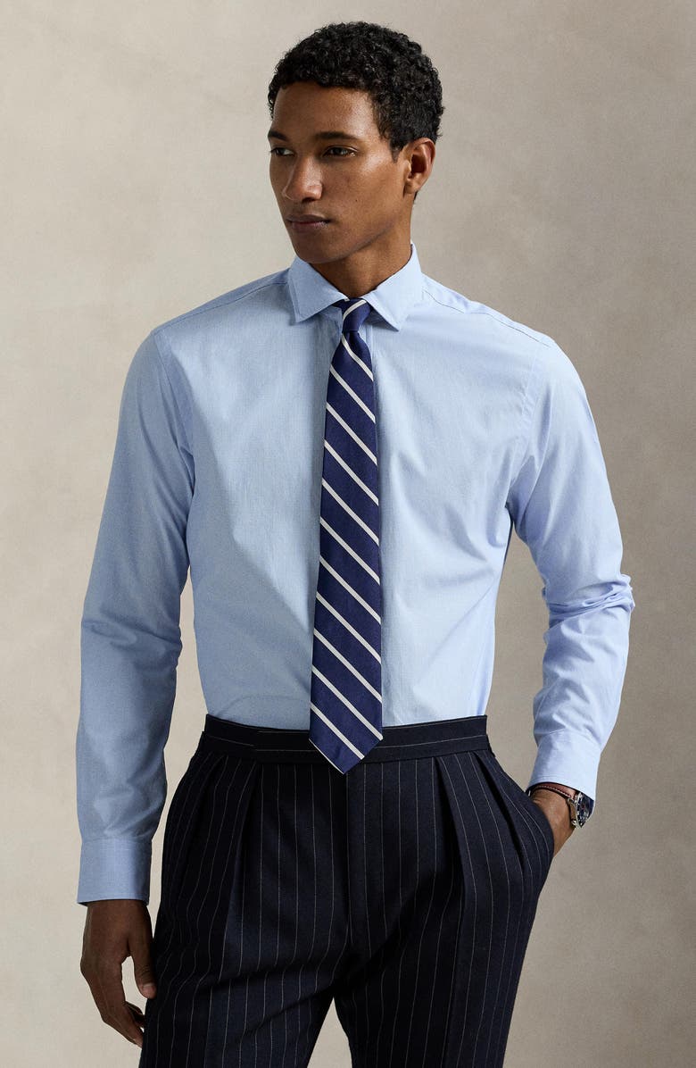 Polo Ralph Lauren Classic Fit Check Cotton Poplin Button-Up Shirt, Alternate, color, Cabana Blue Nevis