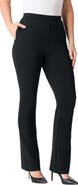 Roaman's Plus Size Ponte Pull On Bootcut Pant With Pockets
