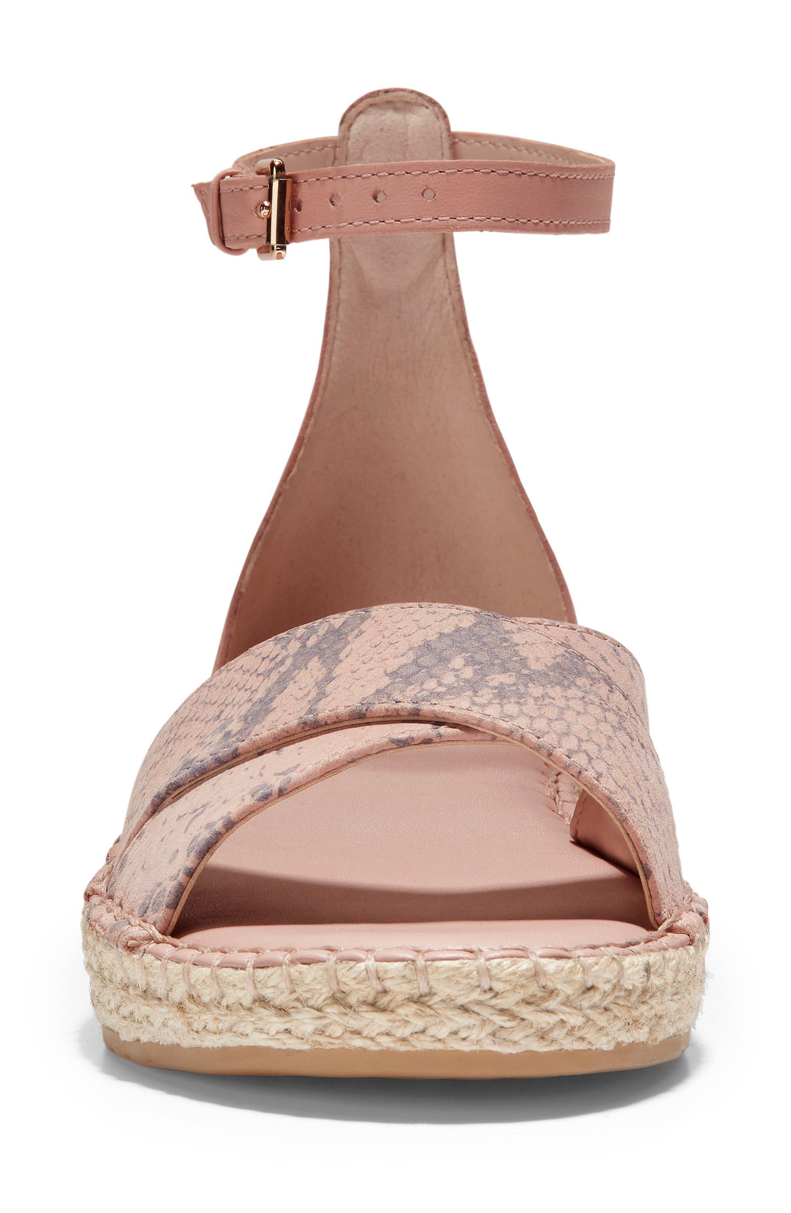 Cloudfeel Espadrille Sandal, Alternate, color, MAHOGANY ROSE LEATHER