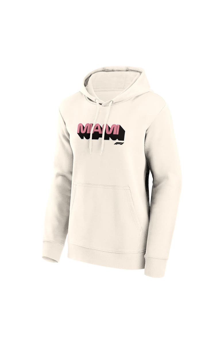 FANATICS Women's  White Formula 1 Miami Grand Prix Fleece Pullover Hoodie, Alternate, color, 