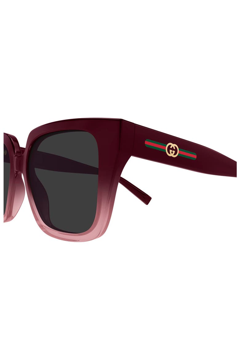54mm Butterfly Sunglasses, Alternate, color, BURGUNDY