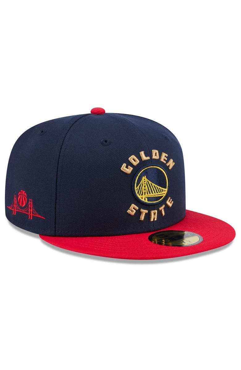 New Era Men's New Era  Navy Golden State Warriors 2024/25 City Edition 59FIFTY Fitted Hat, Alternate, color, 