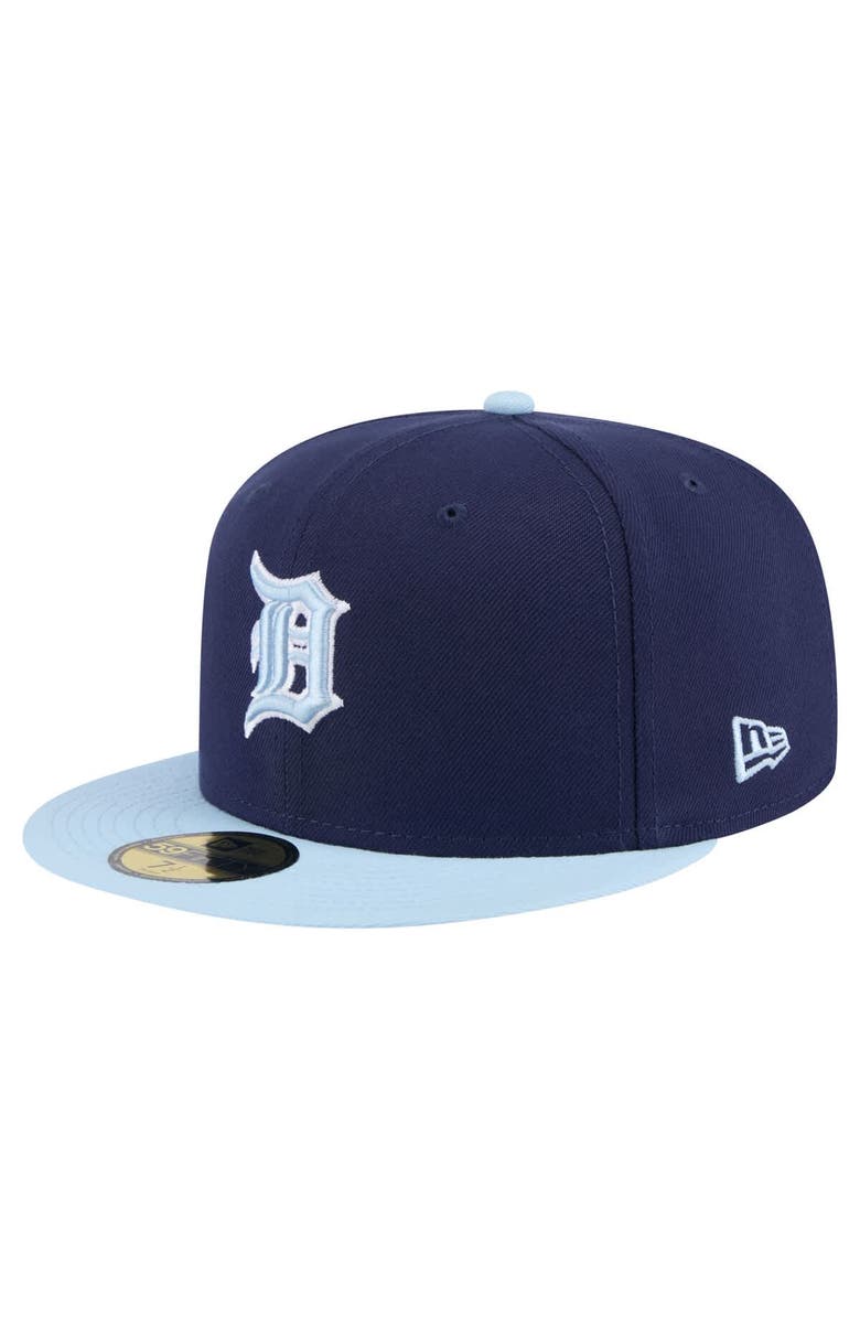 New Era Men's New Era Navy/Light Blue Detroit Tigers Color Pack 2-Tone 59FIFTY Fitted Hat, Alternate, color, 