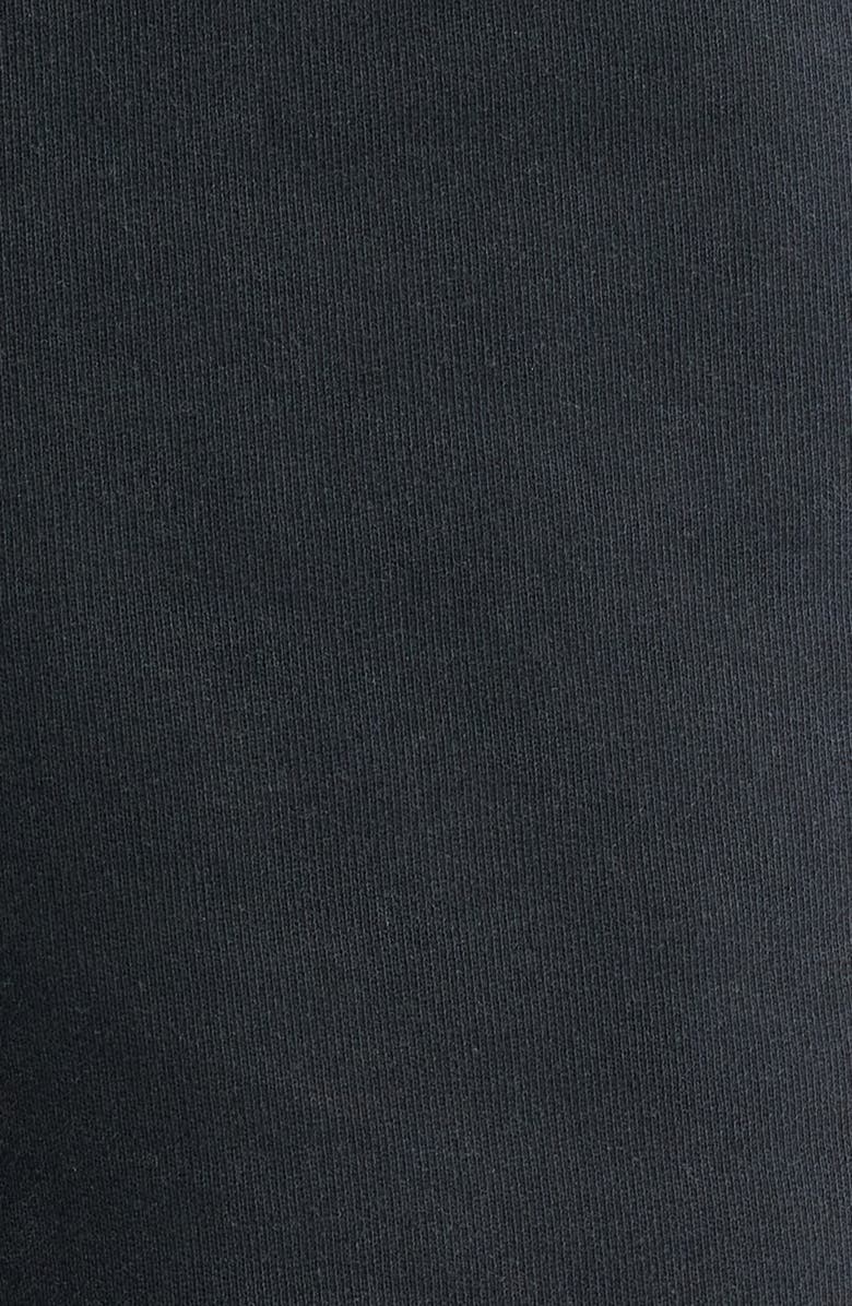 PURPLE BRAND Embellished Logo Raw Hem Fleece Drawstring Shorts, Alternate, color, Black