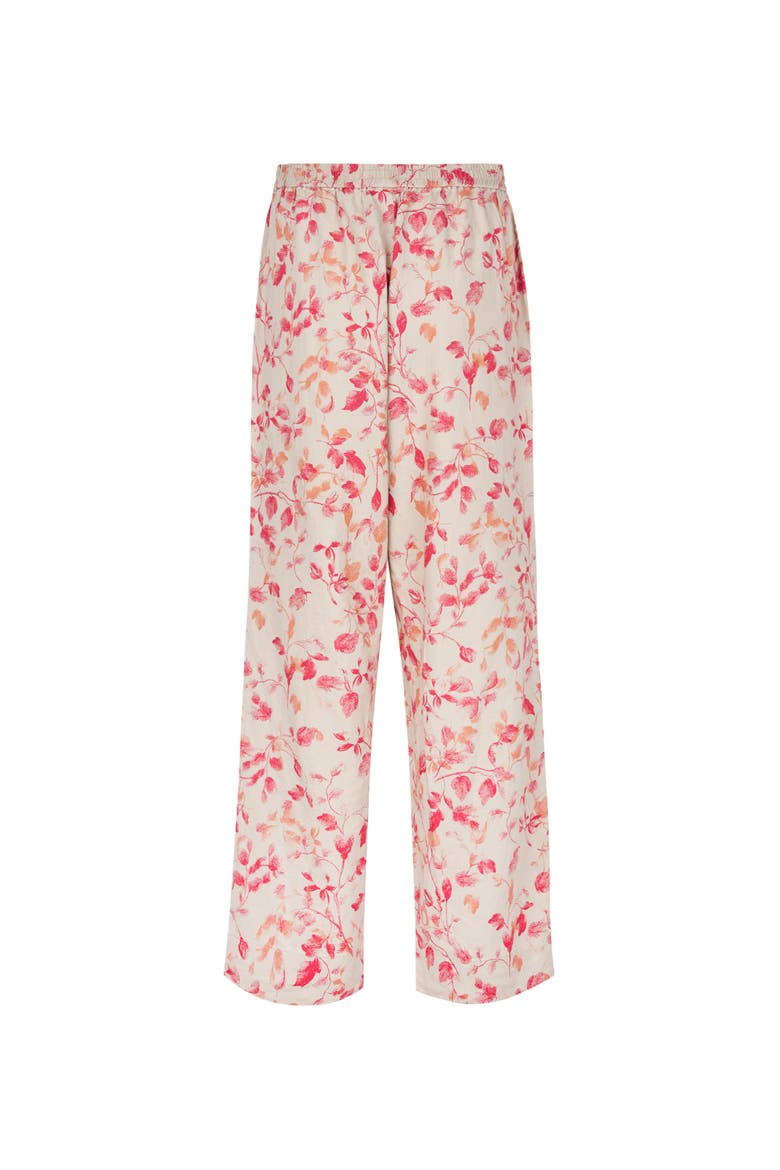 MaPeonos Floral Printed Trousers, Alternate, color, Carmine