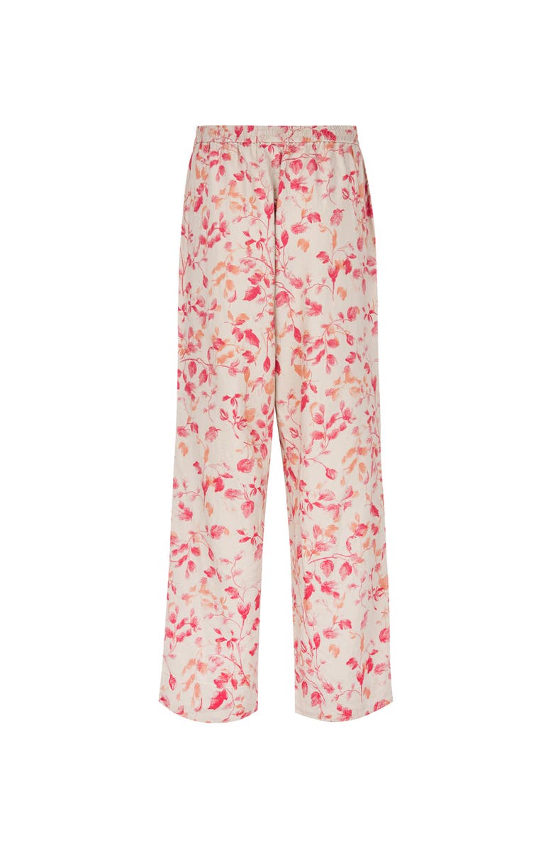 Masai Copenhagen MaPeonos Floral Printed Trousers, Alternate, color, Carmine