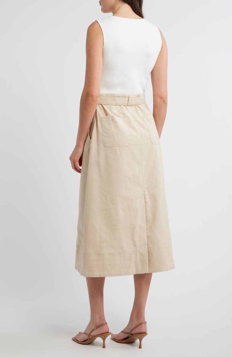 ZOE AND CLAIRE Twofer Sleeveless Dress, Alternate, color, Ivory