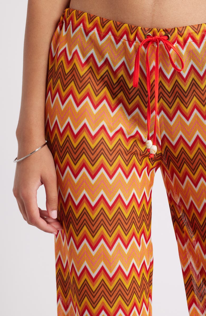 Mistress Rocks Chevron Knit Drawstring Pants, Alternate, color, Multi Colour