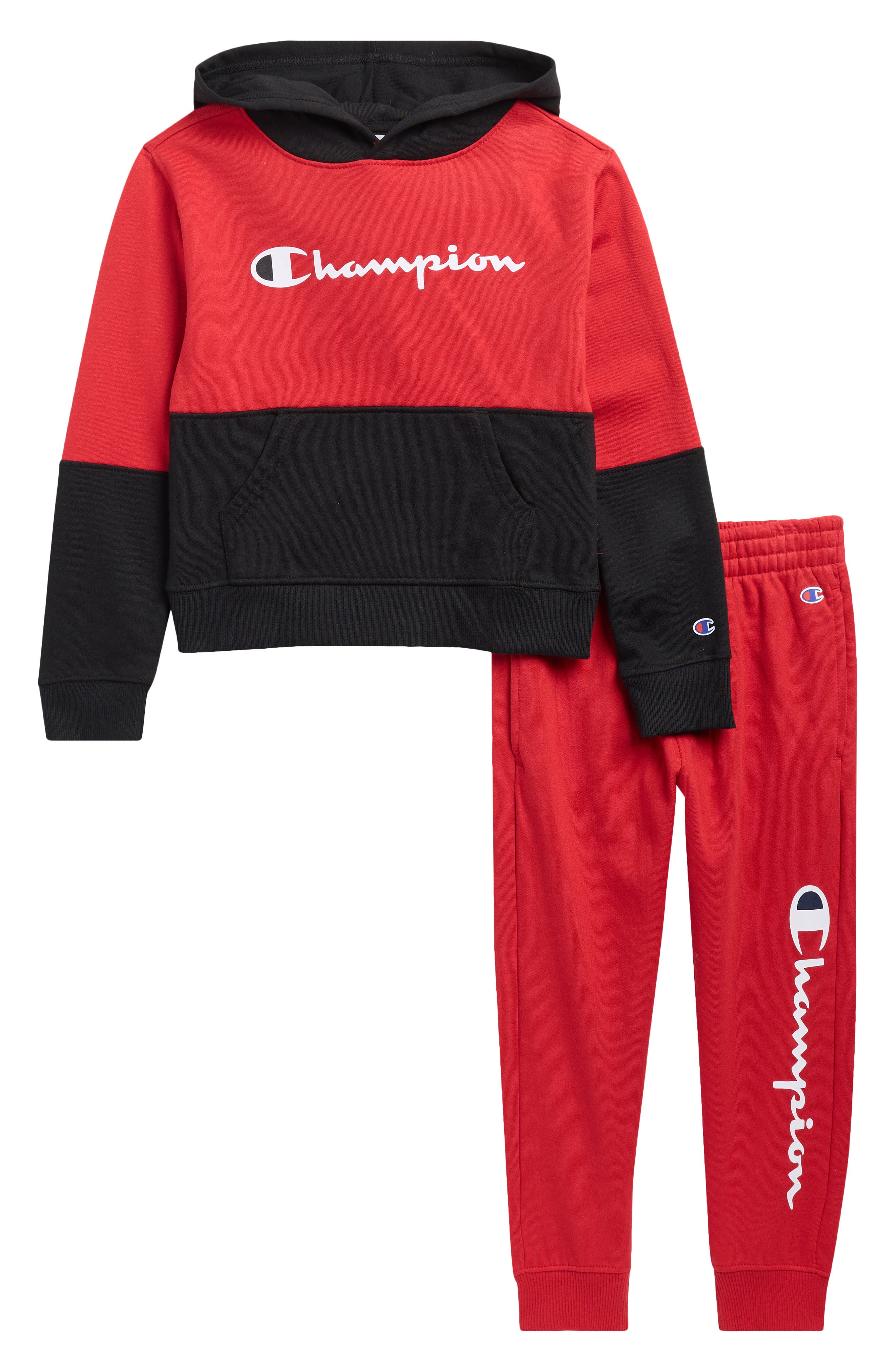 Champion Kids' Colorblocked Graphic Hoodie & Joggers Set