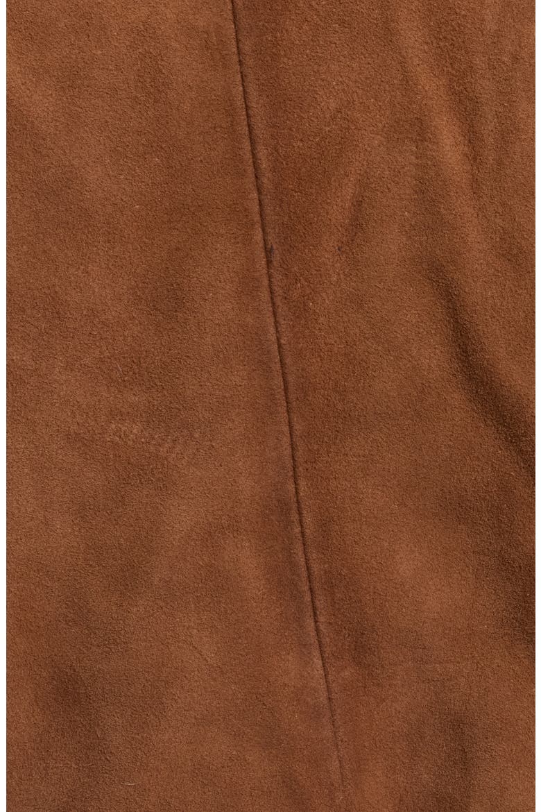 Suede Leather Moto Jacket, Alternate, color, COGNAC