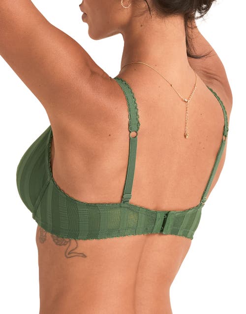 Adore Me Ninamarie Unlined Demi Bra In Green