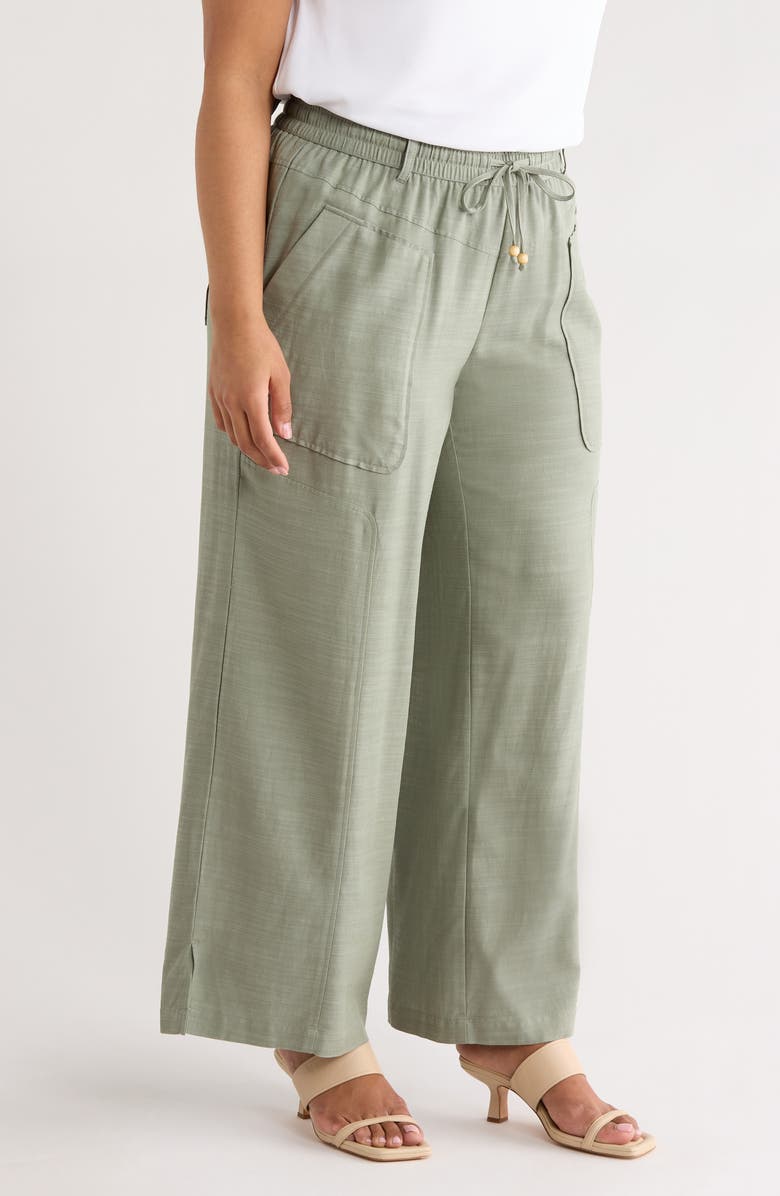 Wit & Wisdom Skyrise Drawstring Pants, Alternate, color, Loden Green