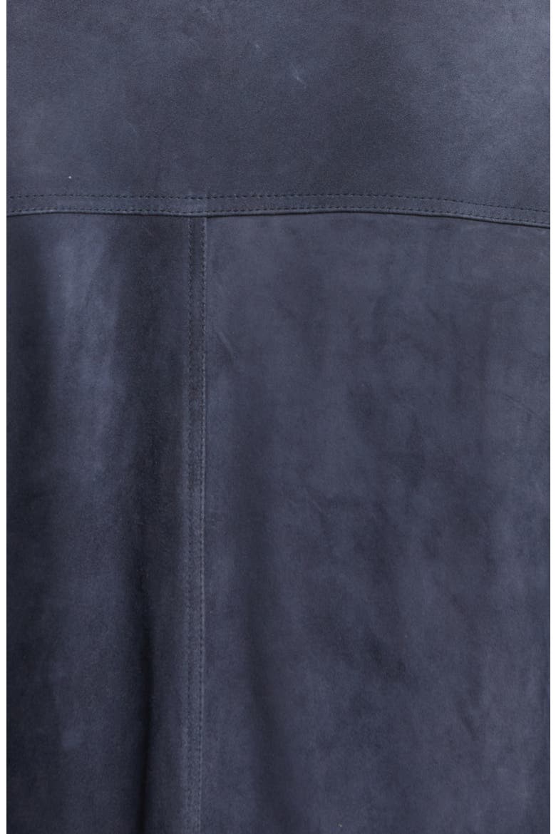Suede Bomber Jacket, Alternate, color, SOLID BLUE NAVY